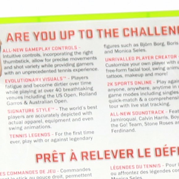 2KSports Top Spin - XBOX 360 Video Game - Tennis - Picture 4 of 4